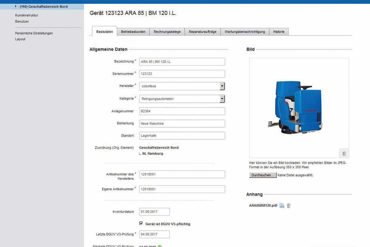 Flottenmanagement cmm Maschinenmanager