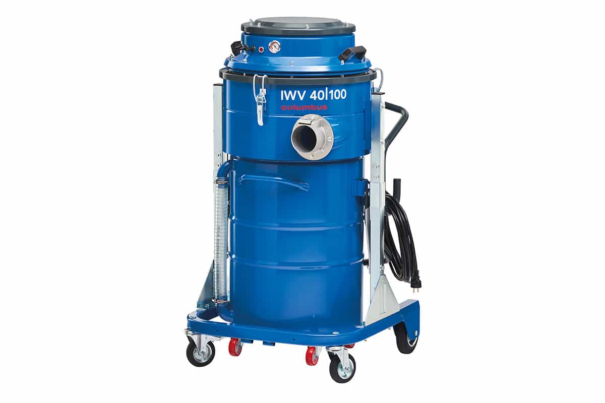 Industrial dry vacuum cleaner IWV40 100 side front without tube