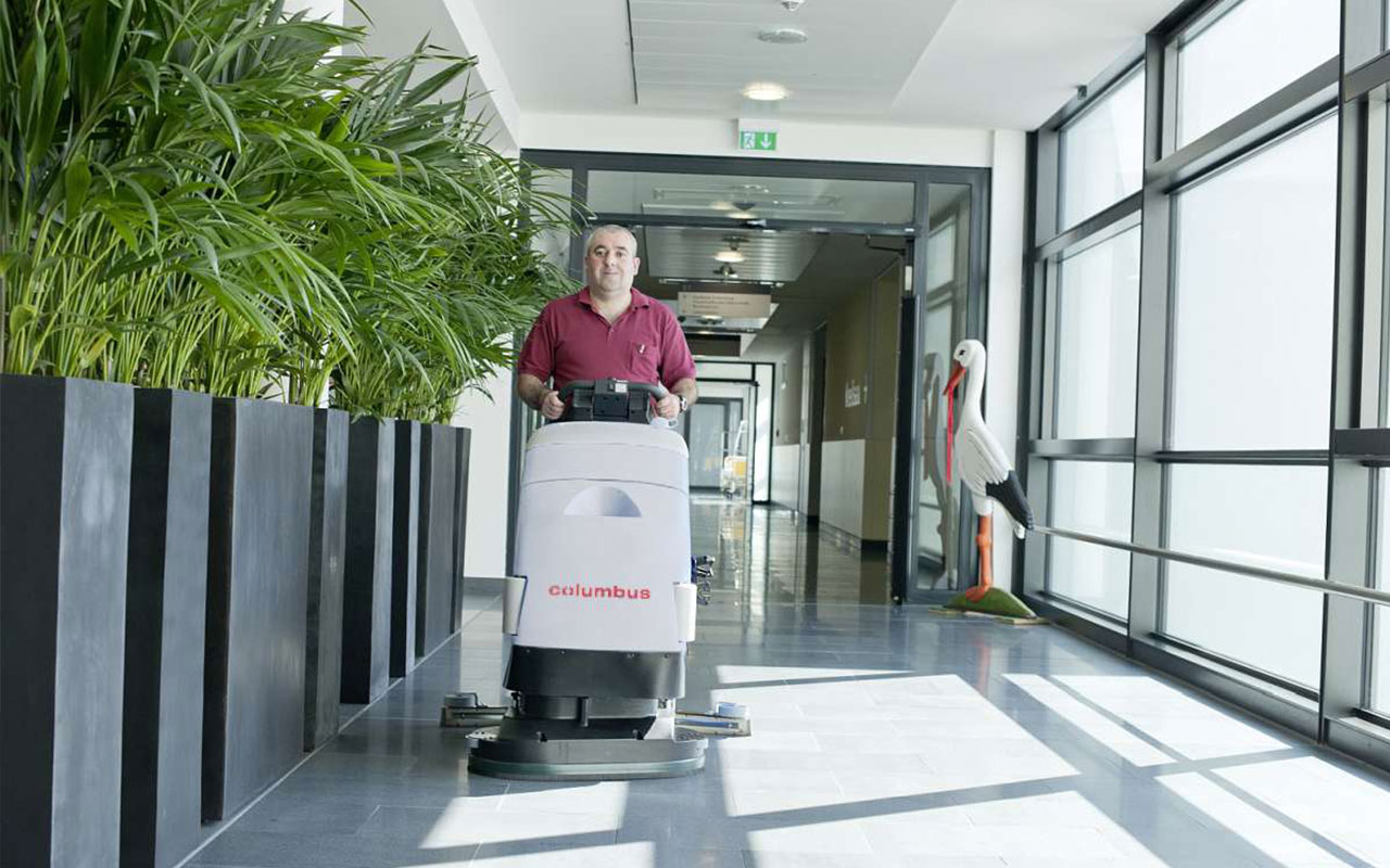 Healthcare hospital floor cleaning