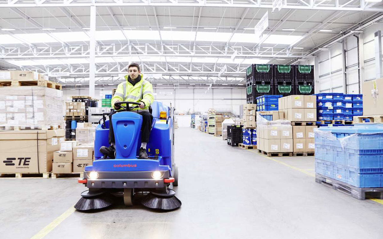 Transport logistics warehouse cleaning