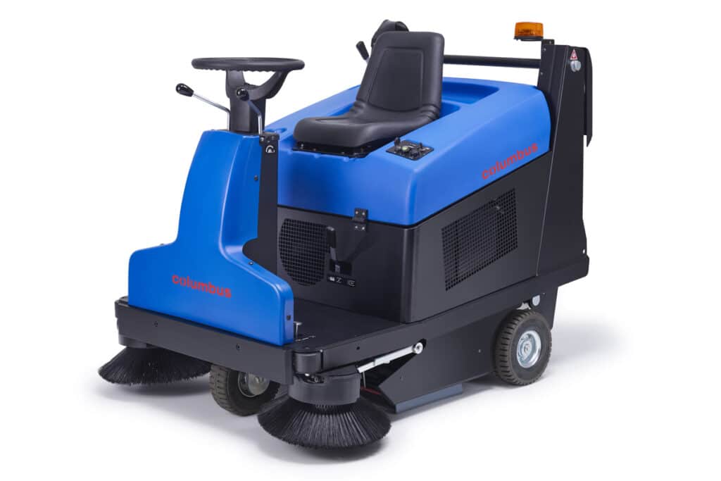 AKS 70|BM 95 H columbus ride-on sweeper hydraulic high dump